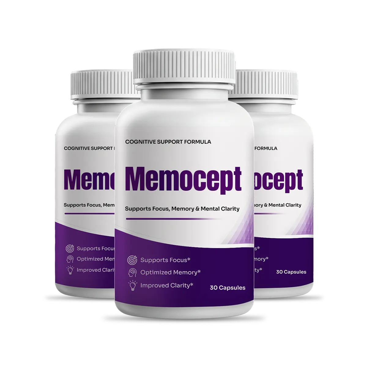 Memocept Cognitive Support Supplement - 3 Bottle Pack
